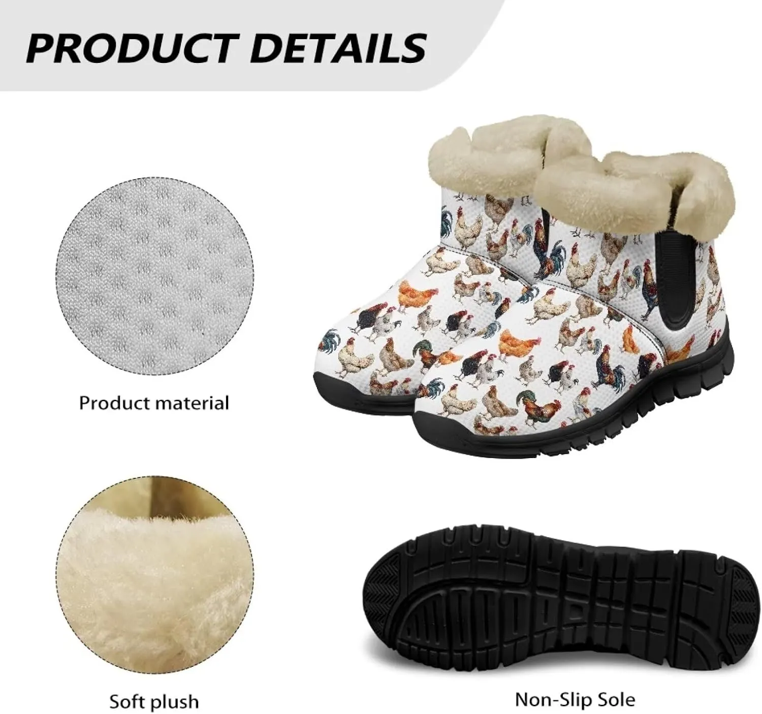 Winter Boots for Women Waterproof Ankle Snow Boot Warm Shoes Outdoor Winter Boots Fashion Booties