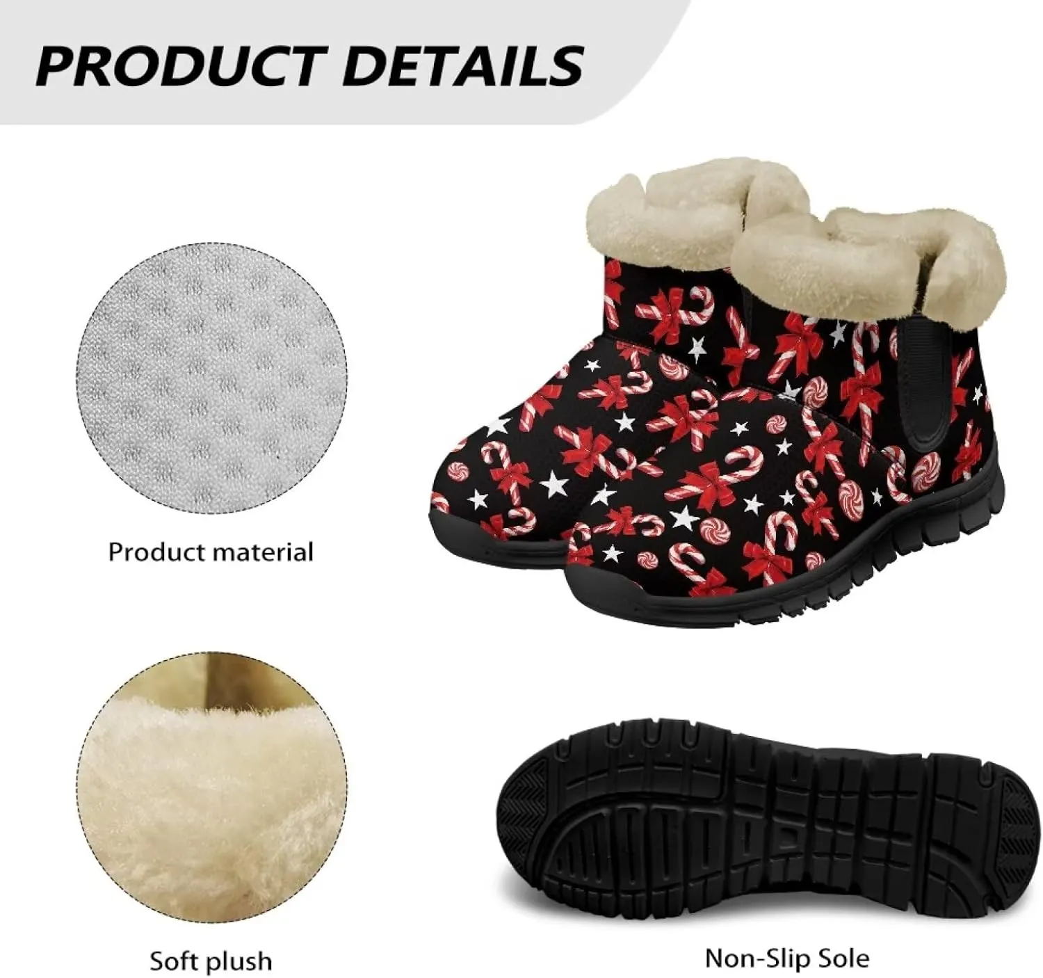 Winter Boots for Women Waterproof Ankle Snow Boot Warm Shoes Outdoor Winter Boots Fashion Booties