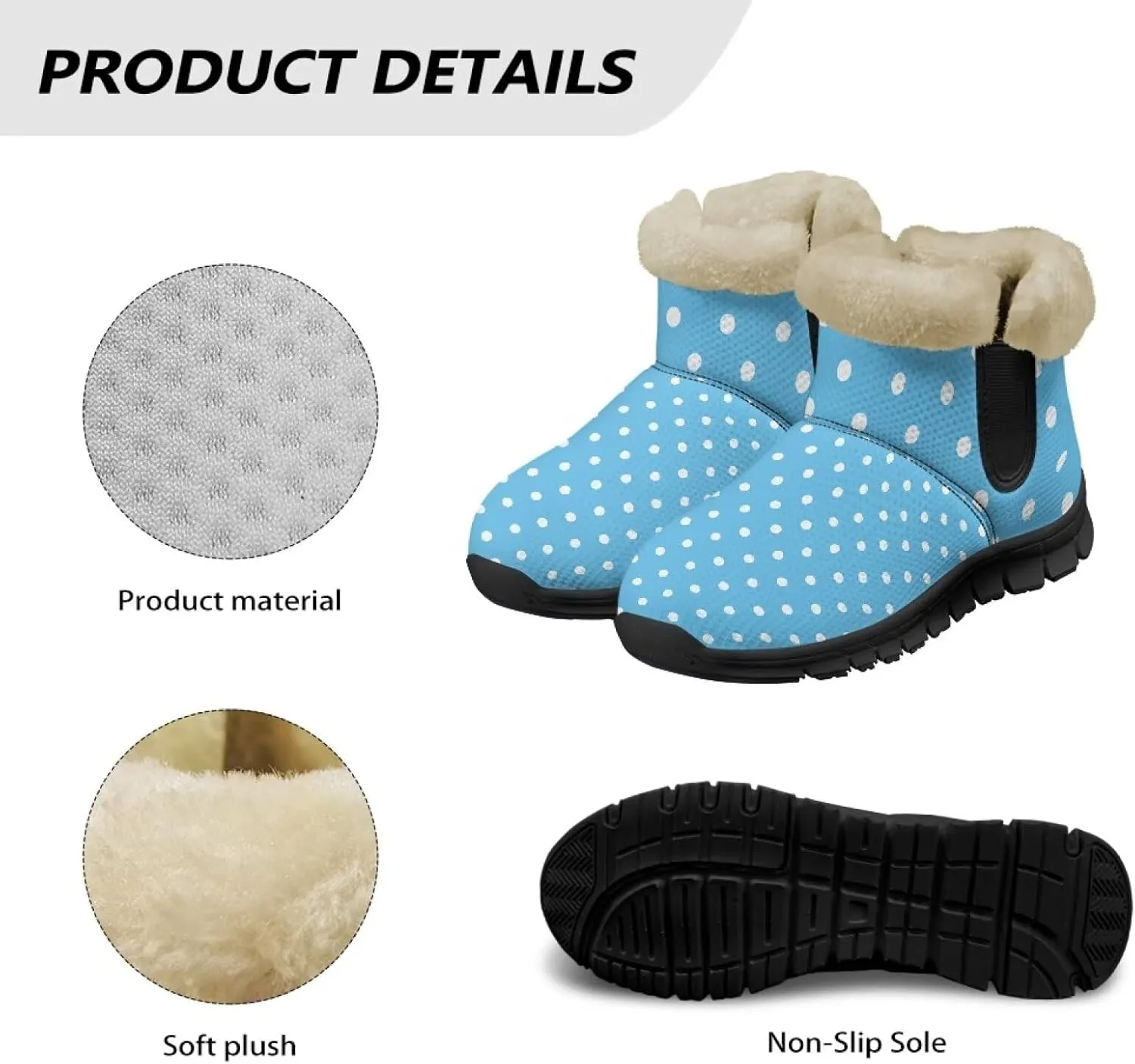 Winter Boots for Women Waterproof Ankle Snow Boot Warm Shoes Outdoor Winter Boots Fashion Booties