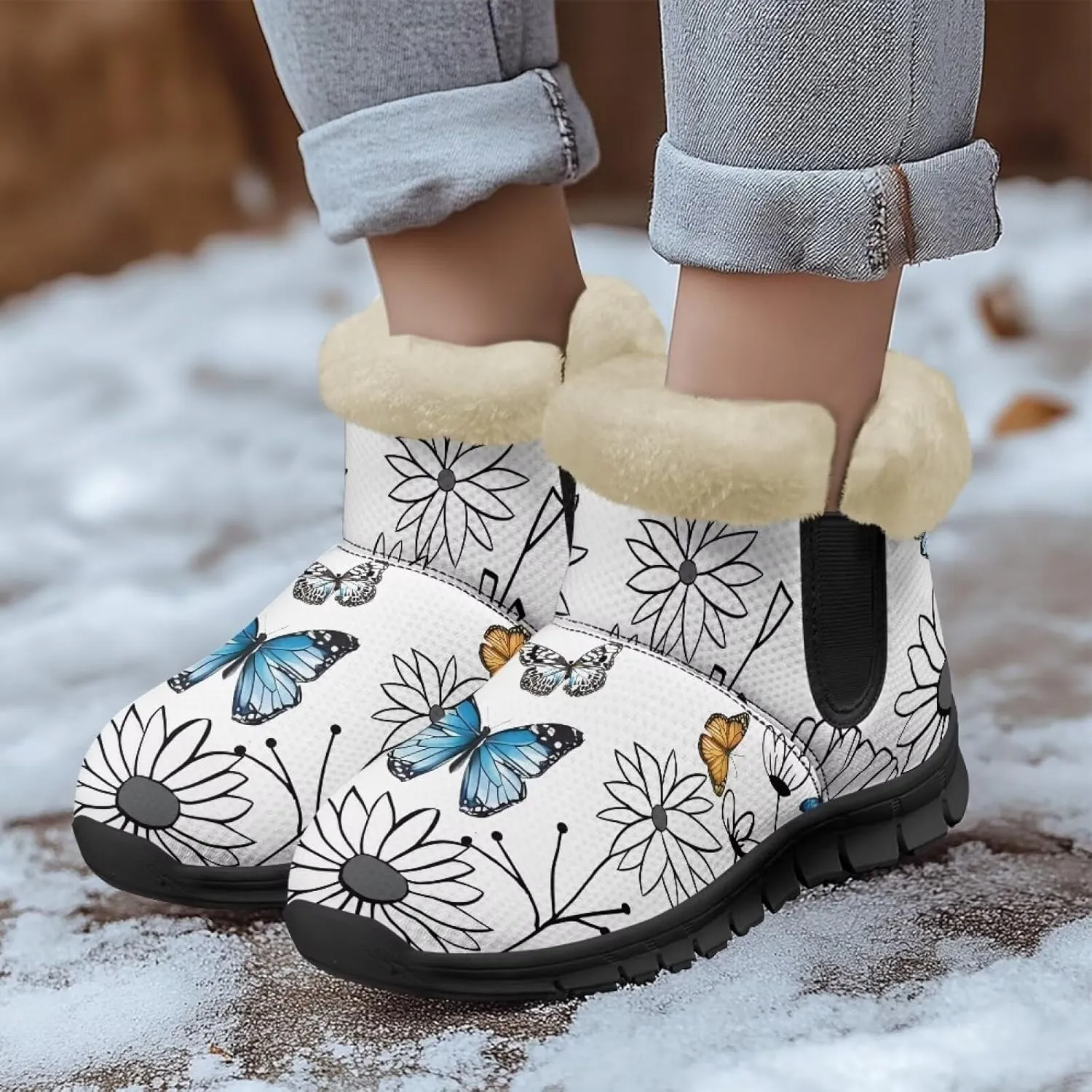 Winter Boots for Women Waterproof Ankle Snow Boot Warm Shoes Outdoor Winter Boots Fashion Booties