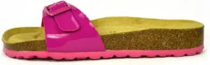 Womans Sanosan Designer Malaga Laquered Comfort Sandals Ladies Summer Pool Mules