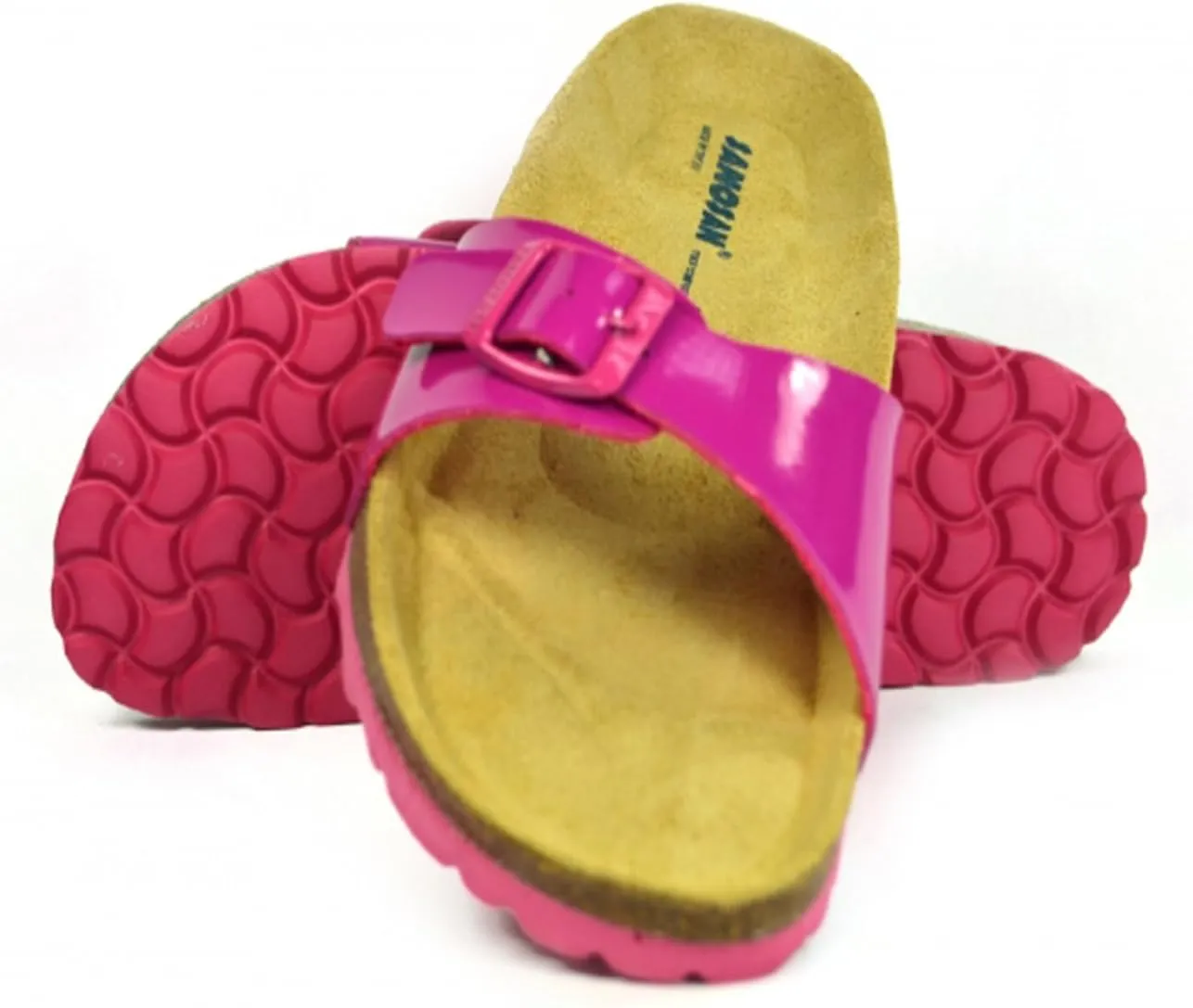 Womans Sanosan Designer Malaga Laquered Comfort Sandals Ladies Summer Pool Mules