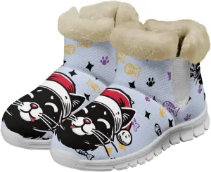 Women Warm Winter Shoes Ankle Booties with Plush Flannel Lining Memory Foam Non Slip Snow Booties