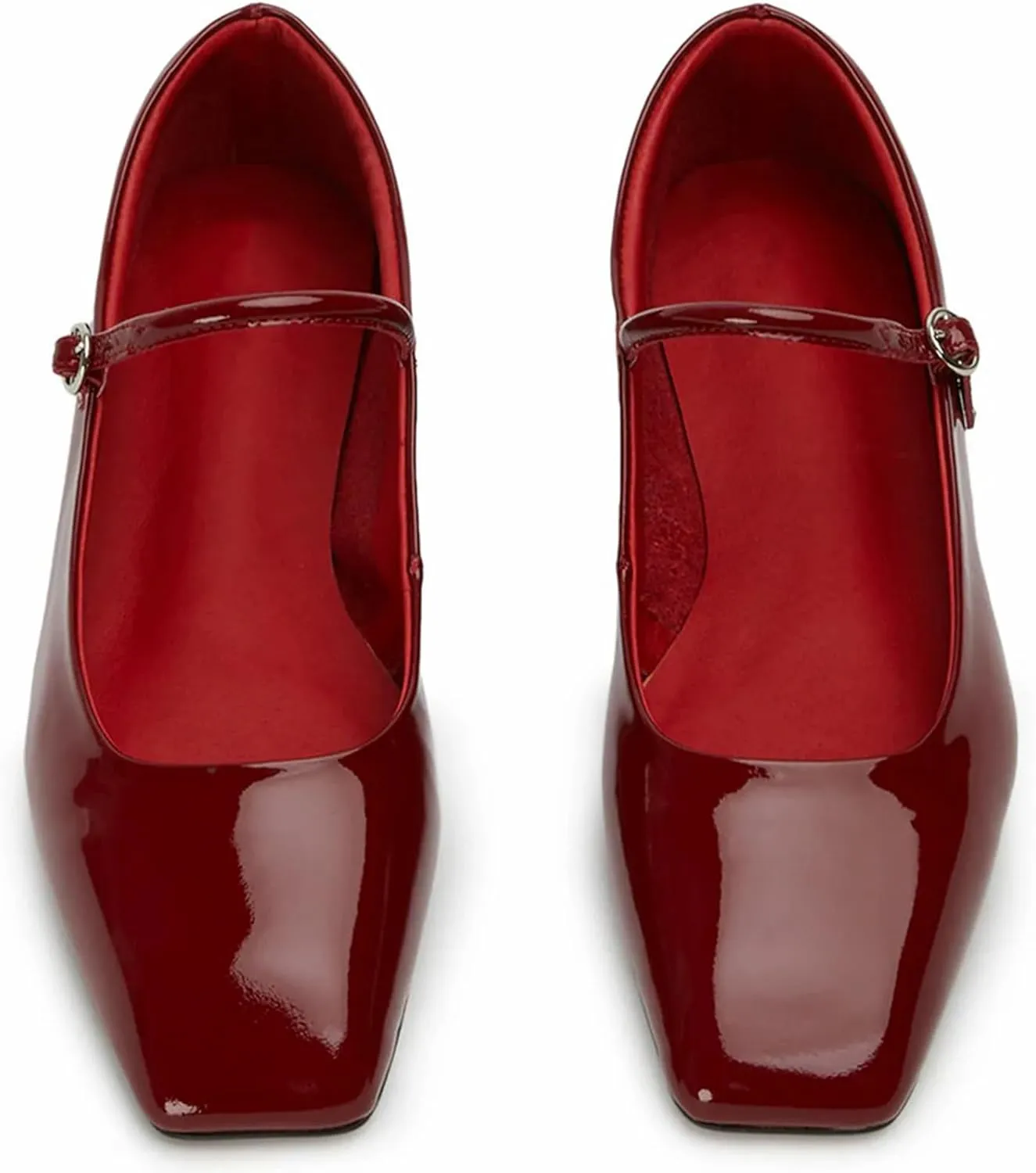 Women's Ankle Strap Flats Mary Jane Ballet Flats Women's Classic Square Toe Flats Stylish and Comfortable Dress Flats