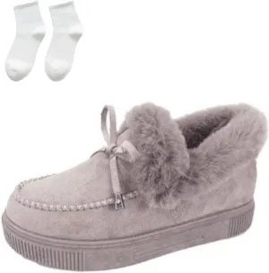 Women's Boots Round Head Thick Sole Orthopedic Arch-Support Wool Thick Warm Cotton Shoes,Cotton Shoes Winter Platform