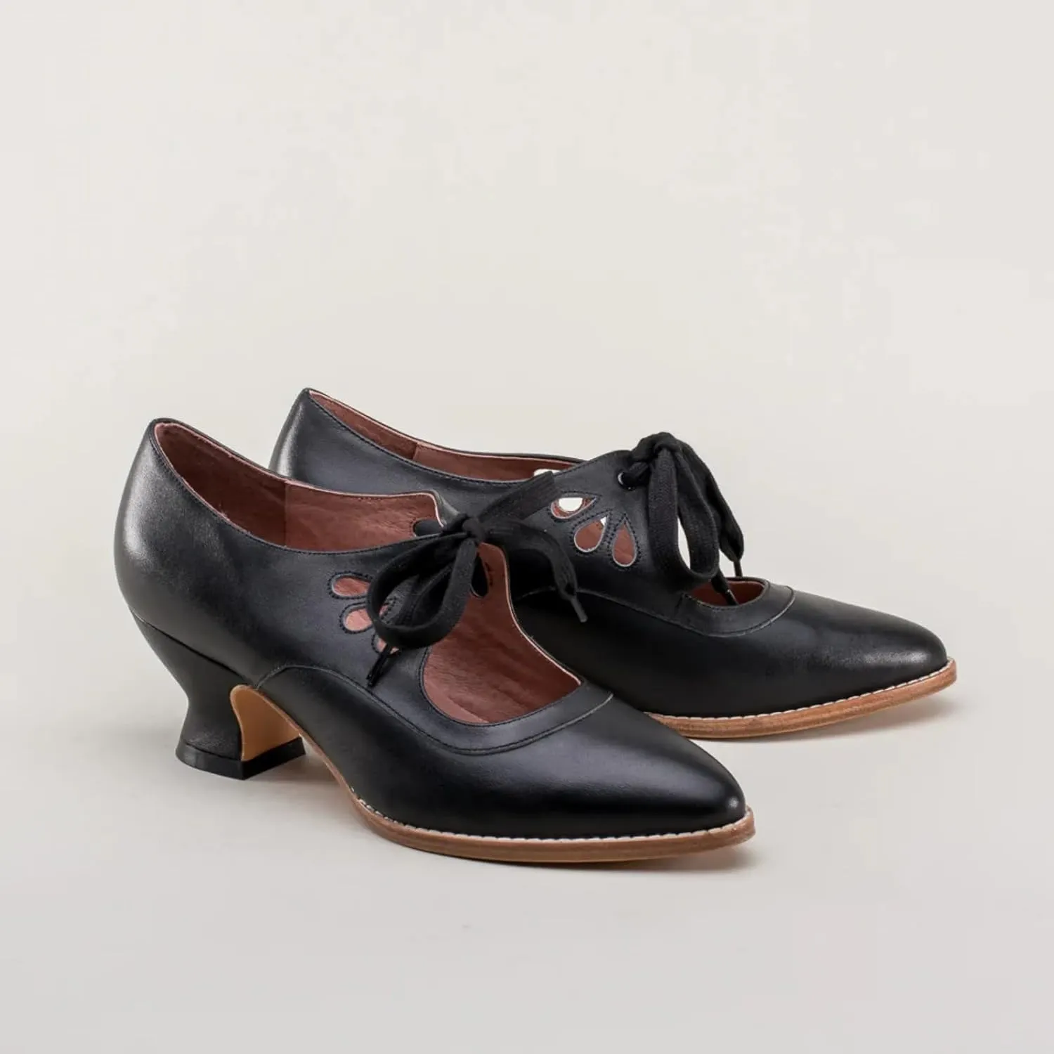 Women's Chunky Heel Lace Up Oxfords Pointed Toe Mid Chunky Heel Brogues Casual Saddle Shoes Comfortable Wingtip High Heel Pumps Shoes