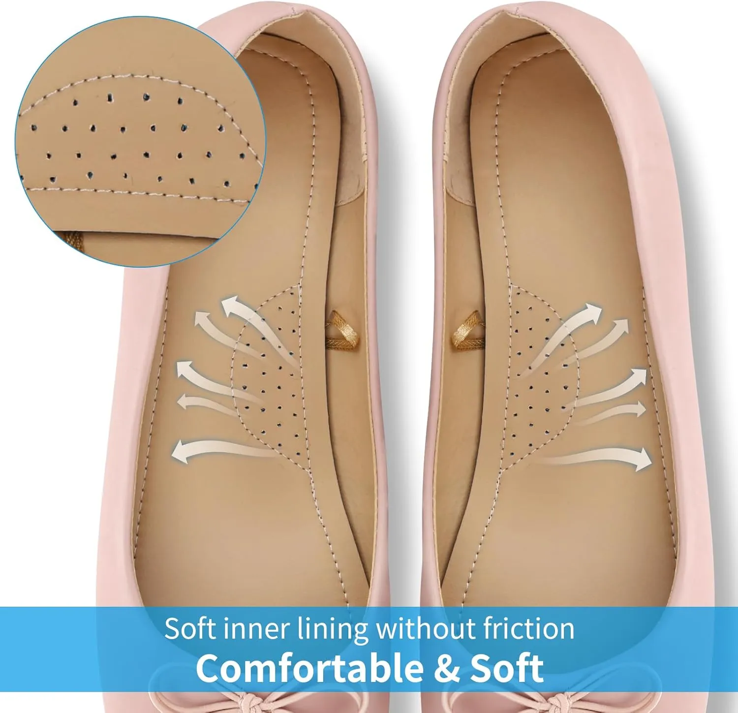 Women's Flats Foldable Ballet Flats for Women Comfortable Ballerina Flats Roll Up Flats for Wedding Party Travel