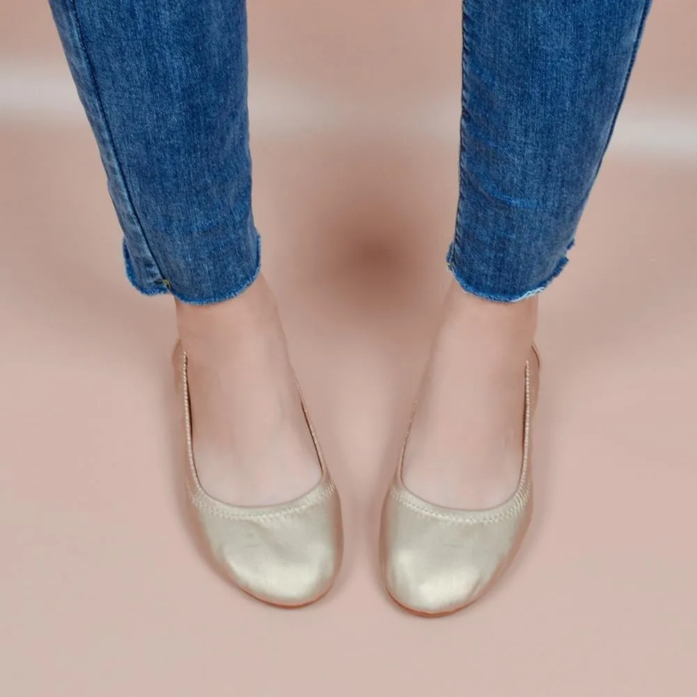 Women's Flats Foldable Ballet Flats for Women Comfortable Ballerina Flats Roll Up Flats for Wedding Party Travel