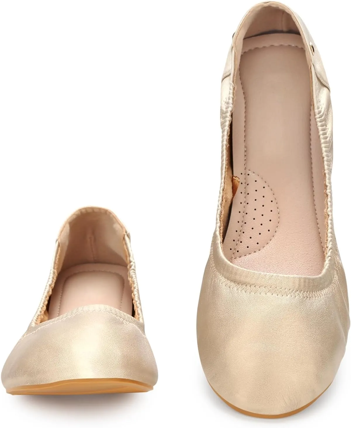 Women's Flats Foldable Ballet Flats for Women Comfortable Ballerina Flats Roll Up Flats for Wedding Party Travel