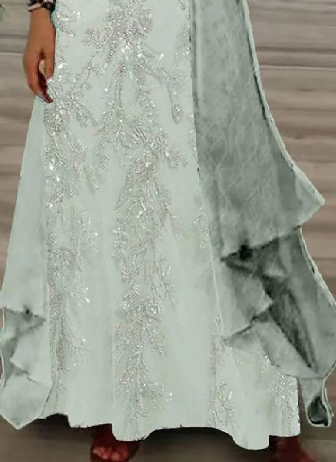 Womens Maxi Dress with Outerwear V-Neck Long Sleeve Flared Hem Graceful Flowy 2025 Spring Summer Evening Party Dress