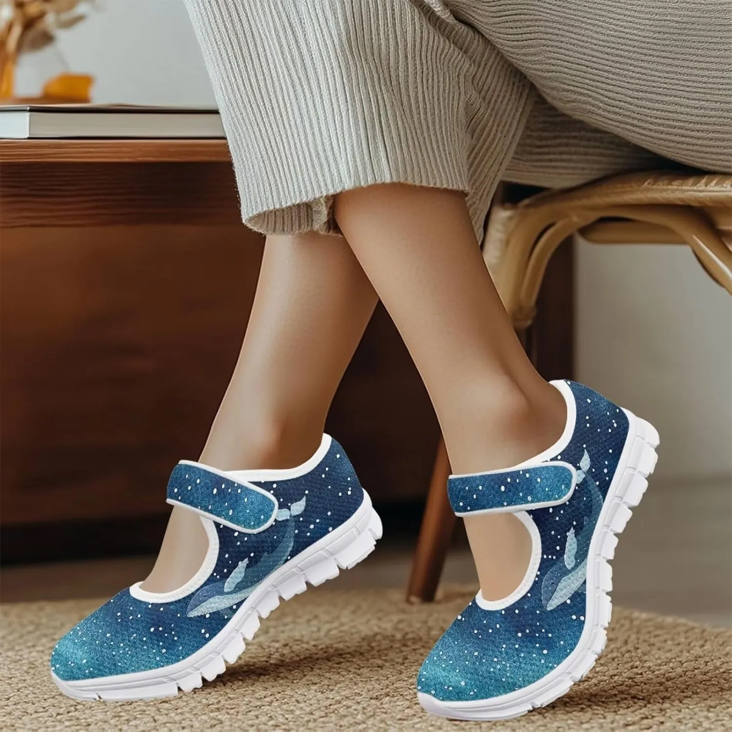 Women's Single Buckle Shoes Casual Loafers Slip-On Flat Comfortable Walking Shoes for Travel and Outdoor US Size 5.5-10