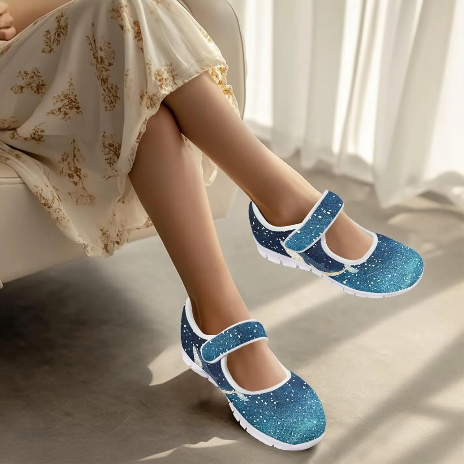 Women's Single Buckle Shoes Casual Loafers Slip-On Flat Comfortable Walking Shoes for Travel and Outdoor US Size 5.5-10