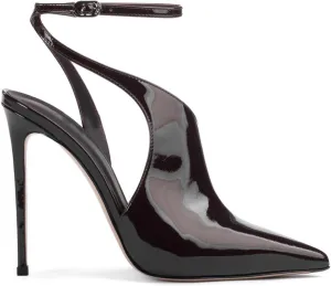 Women's Slingback Pumps Stiletto High-Heeled Sandals Closed Pointed Toe Sky High Heels Ankle Strap Buckle Dress Party Wedding Shoes Red/Black/Burgundy