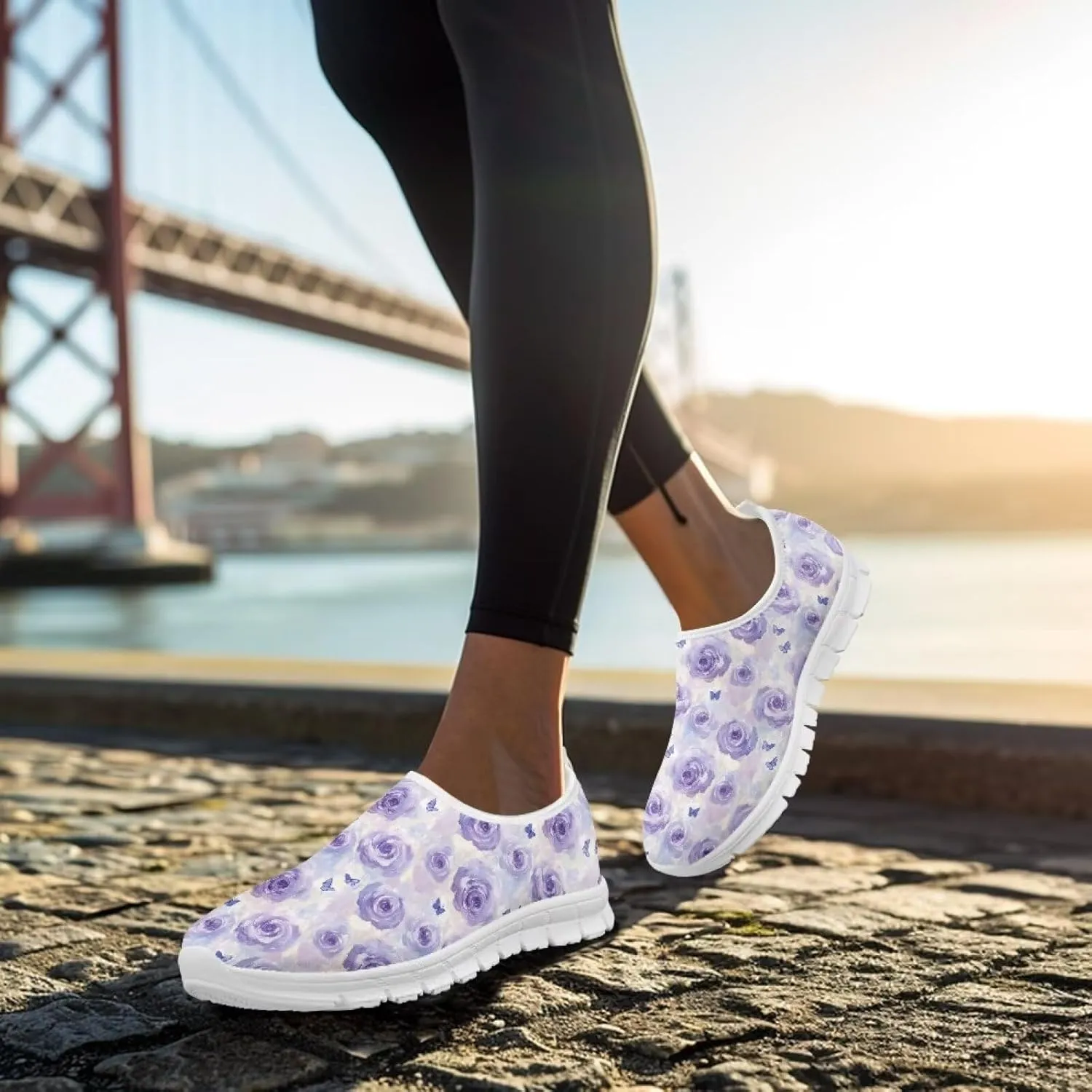 Women's Slip On Casual Shoes Low Cut Sneakers Comfort Light Loafers Non Slip Breathable Suppotive for Running Walking Hiking Training Travel US 5.5-11.5