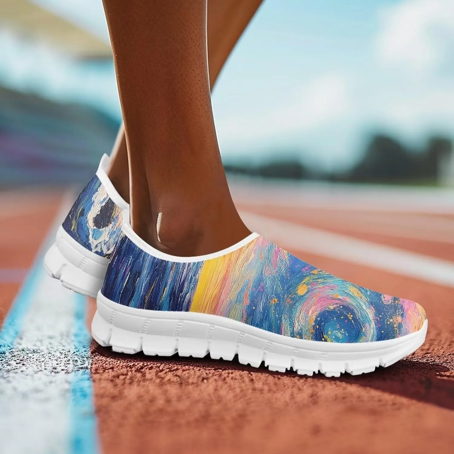 Women's Slip On Casual Shoes Low Cut Sneakers Comfort Light Loafers Non Slip Breathable Suppotive for Running Walking Hiking Training Travel US 5.5-11.5