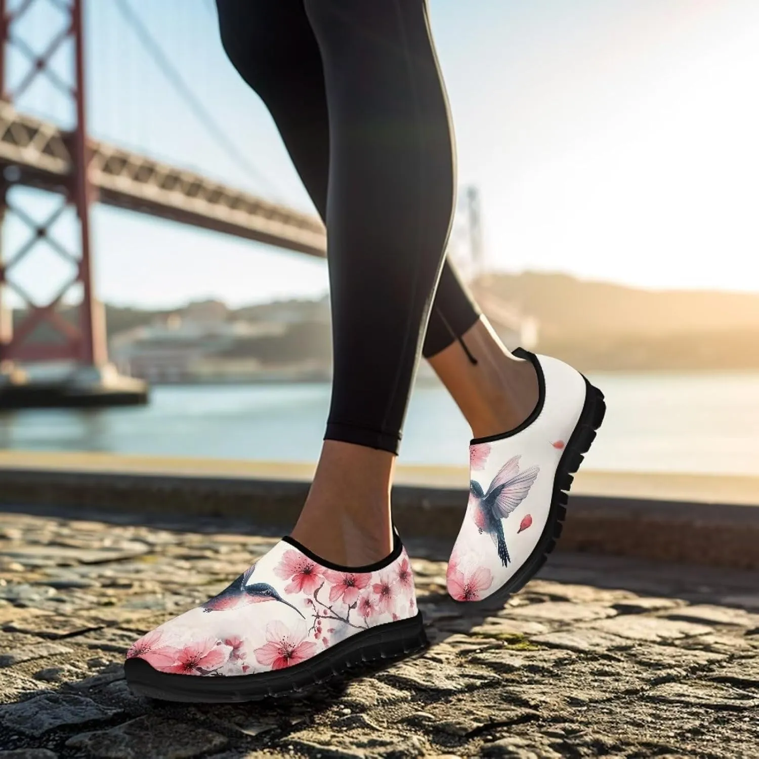 Women's Slip On Sneakers Casual Loafers Lightweight Non Slip Sports Tennis Shoes Comfort Soft Walking Shoes US 5.5-11.5