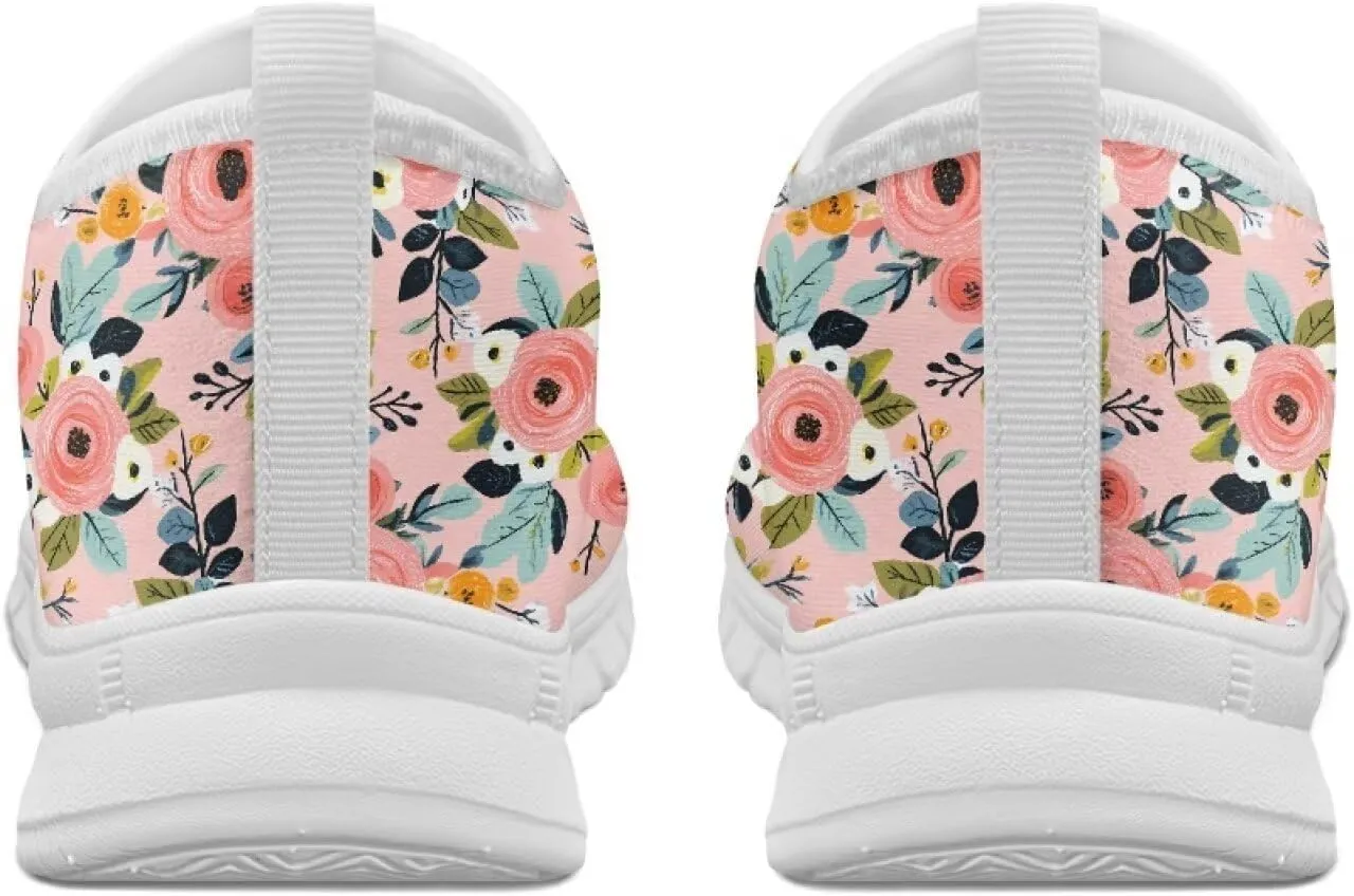 Women's Slip On Sneakers Lightweight Casual Shoes Low Cut Loafers Breathable Shoes Comfortable Non Slip Elastic Walking Running Sport Travel Sneakers US 5.5-11.5