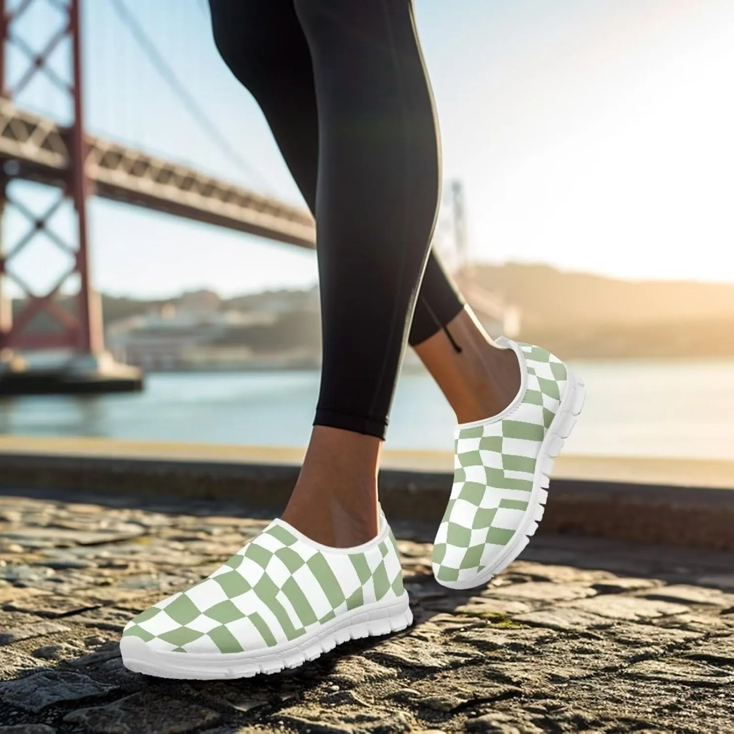 Women's Slip On Sneakers Lightweight Casual Shoes Low Cut Loafers Breathable Shoes Comfortable Non Slip Elastic Walking Running Sport Travel Sneakers US 5.5-11.5