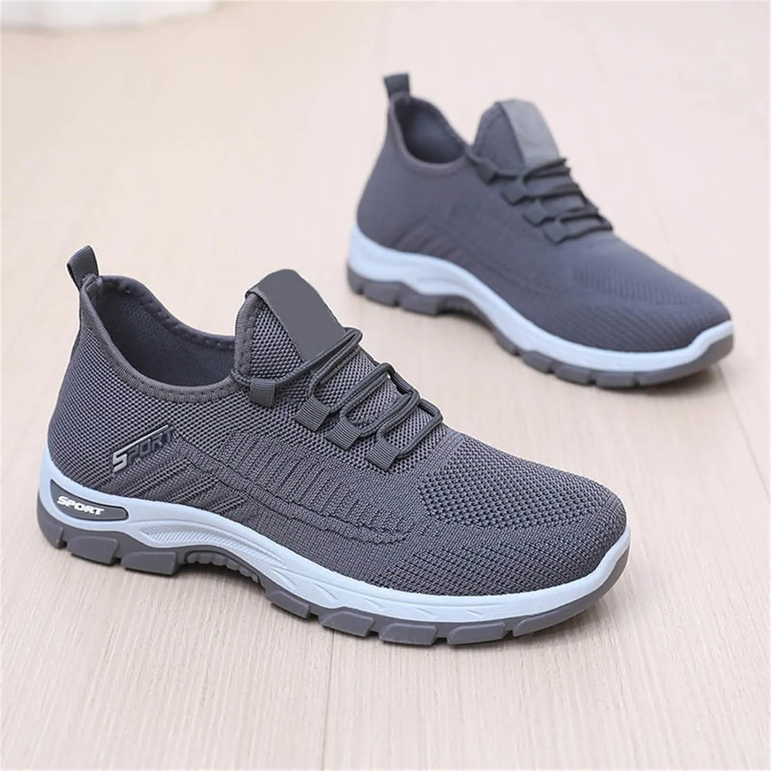 Womens Slip On Sneakers Wide Toe Box Shoes Extra Wide Width Sneakers Air Cushion Road Running Shoes Ultra Light Tennis Gym Workout Training Shoe Breathable Walking Shoe with Arch Support