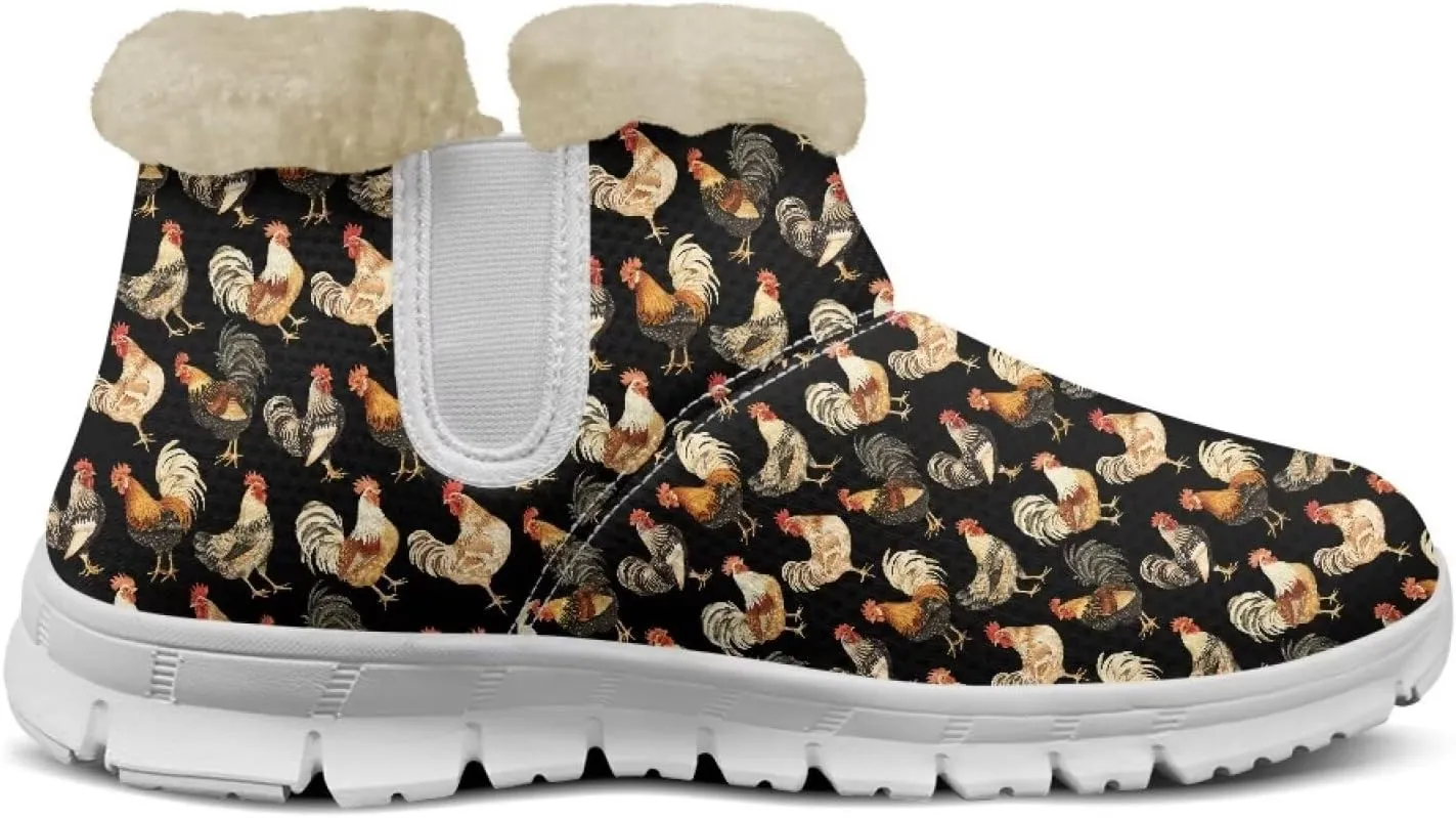 Womens Snow Boots Warm Fur Lined Winter Boots Anti-slip Ankle Booties Memory Foam Lightweight Fuzzy Boots