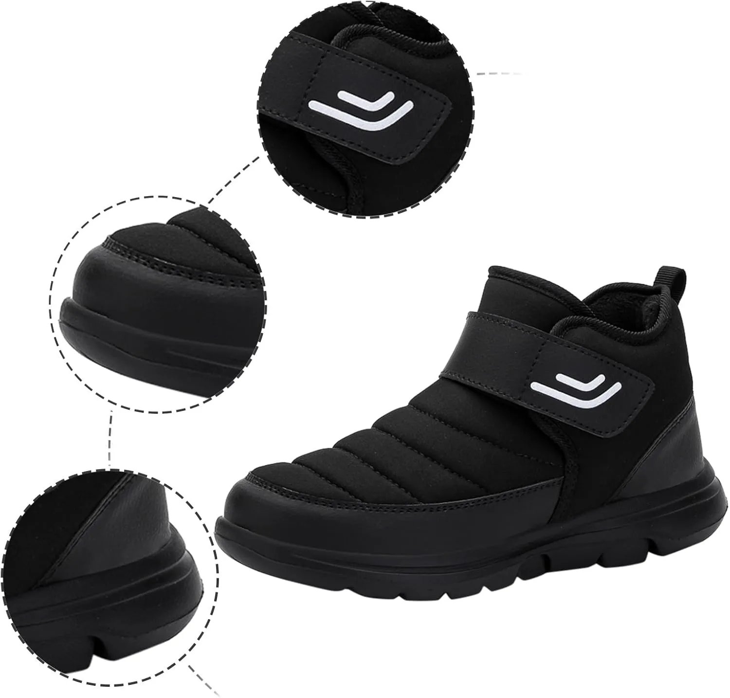 Women's Snow Boots Waterproof Fuzzy Furry Lined Winter Boots Cold-Weather Non-Slip Ankle Boots Comfortable Slip on Ladies Hiking Walking Shoes Sneakers