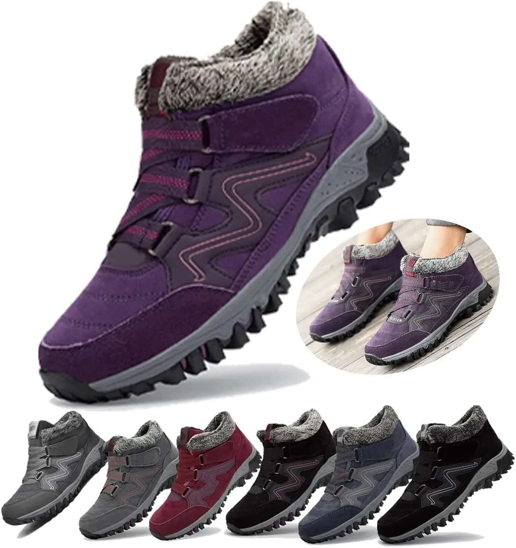 Women'S Winter Thermal Boots For Women Waterproof Snow Winter Warm Hiking Work Comfy Boots Sneakers Walking Shoes,Men'S Winter Thermal Villi Comfortable Platform High Top Shoes