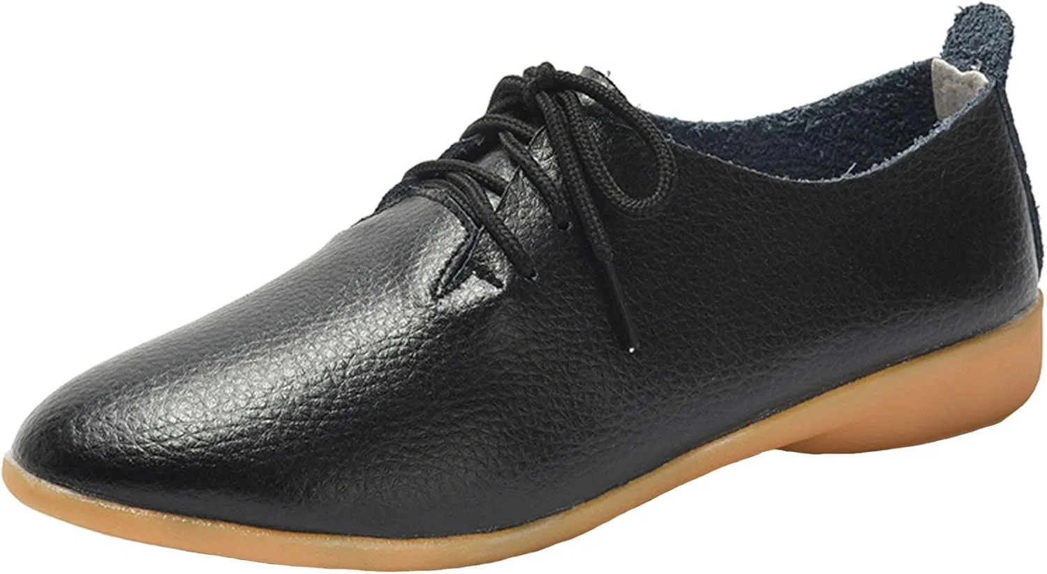 WUIWUIYU Womens Girls Lace Up Pointed Toe Oxfords Shoes Casual Dress Walking Driving Flats