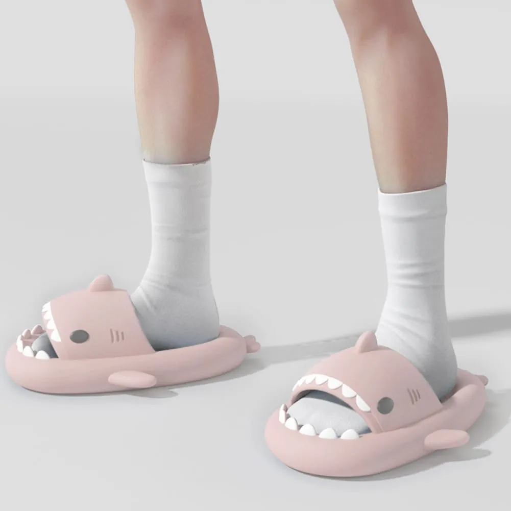 XPKWS Shark Slides for Women and Men Unisex Cloud Slippers Adult Novelty Beach Sandals with Thick Sole