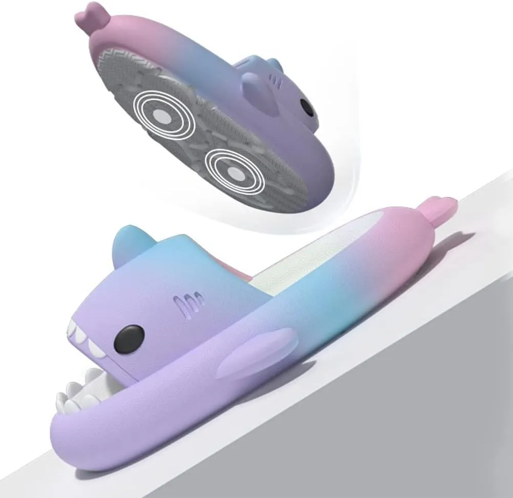 XPKWS Shark Slides for Women and Men Unisex Cloud Slippers Adult Novelty Beach Sandals with Thick Sole