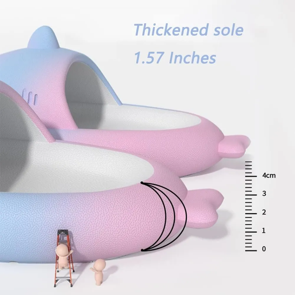 XPKWS Shark Slides for Women and Men Unisex Cloud Slippers Adult Novelty Beach Sandals with Thick Sole