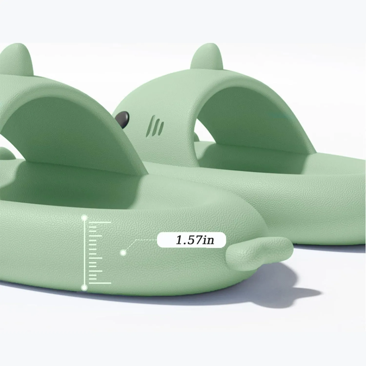 XPKWS Shark Slides for Women and Men Unisex Cloud Slippers Adult Novelty Beach Sandals with Thick Sole
