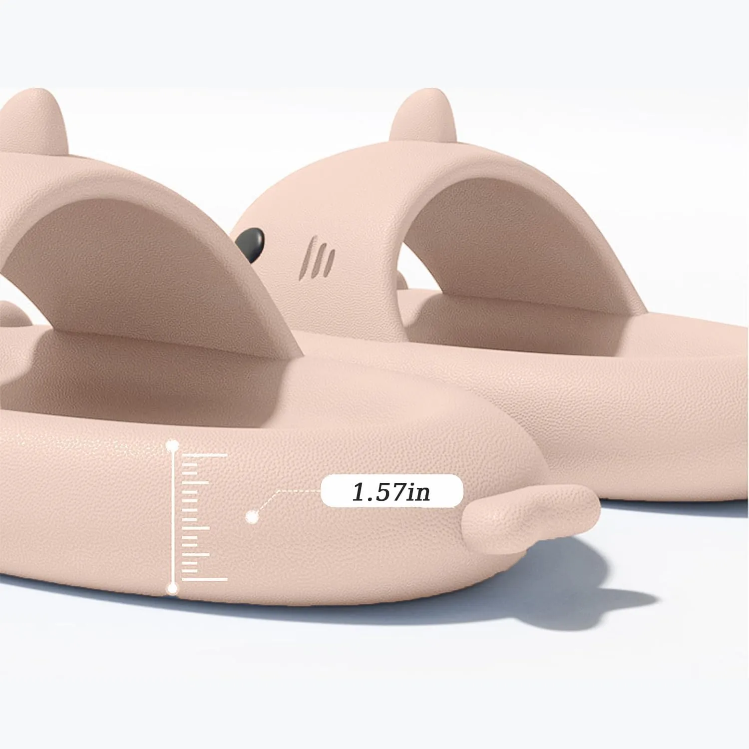 XPKWS Shark Slides for Women and Men Unisex Cloud Slippers Adult Novelty Beach Sandals with Thick Sole