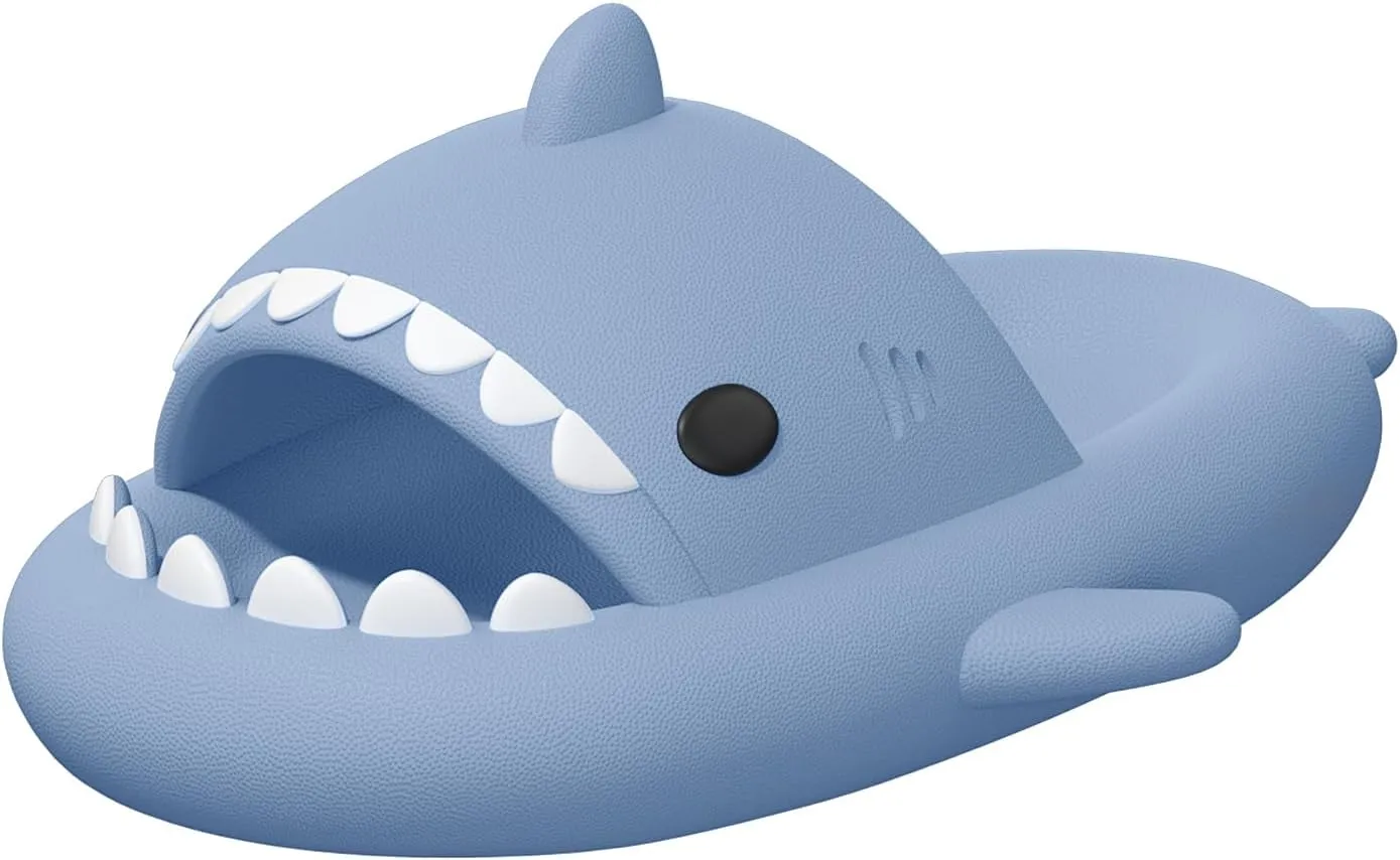 XPKWS Shark Slides for Women and Men Unisex Cloud Slippers Adult Novelty Beach Sandals with Thick Sole