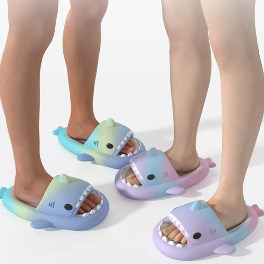 XPKWS Shark Slides for Women and Men Unisex Cloud Slippers Adult Novelty Beach Sandals with Thick Sole