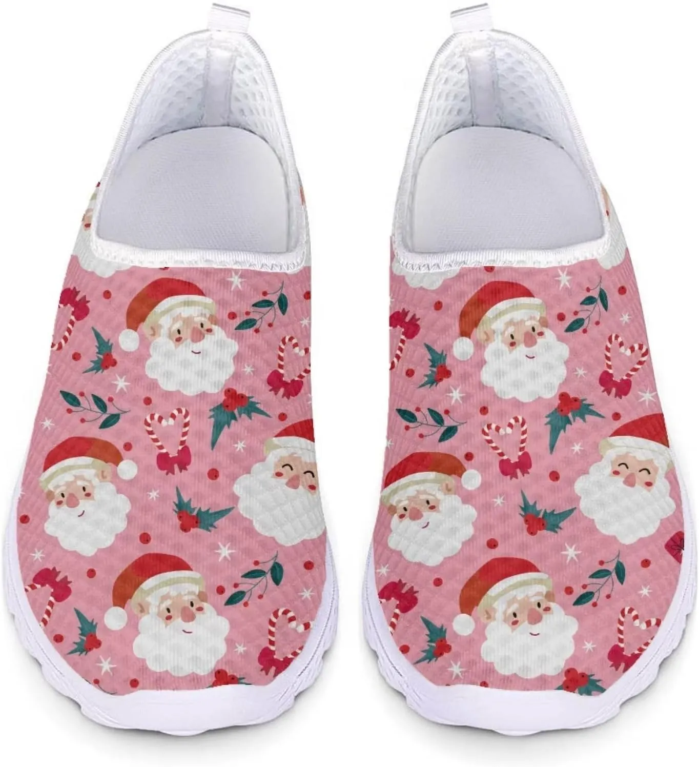Xpyiqun Women’s Christmas Sneakers Slip On Tennis Shoes Xmas Gifts Yoga Running Sneaker Loafers