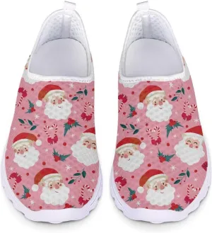 Xpyiqun Women’s Christmas Sneakers Slip On Tennis Shoes Xmas Gifts Yoga Running Sneaker Loafers
