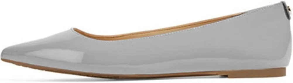 XYD Women Casual Pointed Toe Flats Slip On Patent Leather Ballet Driving Walking Loafers Dress Shoes