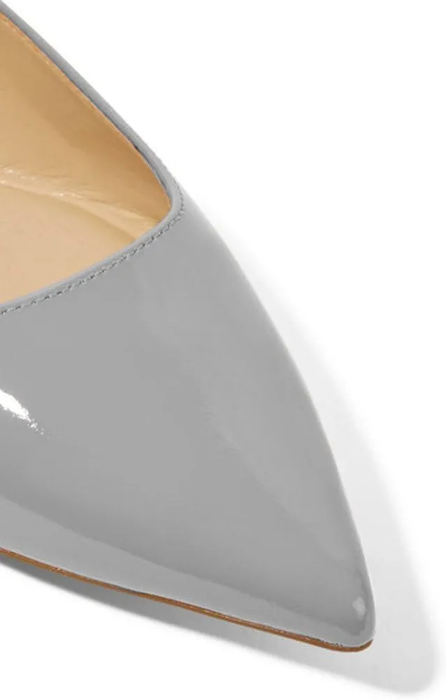XYD Women Casual Pointed Toe Flats Slip On Patent Leather Ballet Driving Walking Loafers Dress Shoes
