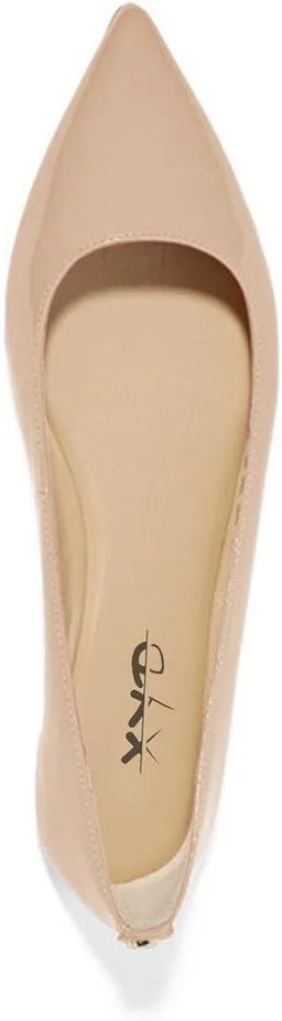 XYD Women Casual Pointed Toe Flats Slip On Patent Leather Ballet Driving Walking Loafers Dress Shoes