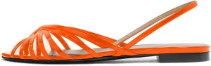 YDN Womens Peep Toe Hollow Out Slingback Flats Sandals Comfort Cutout Summer Shoes Size 4-15 US