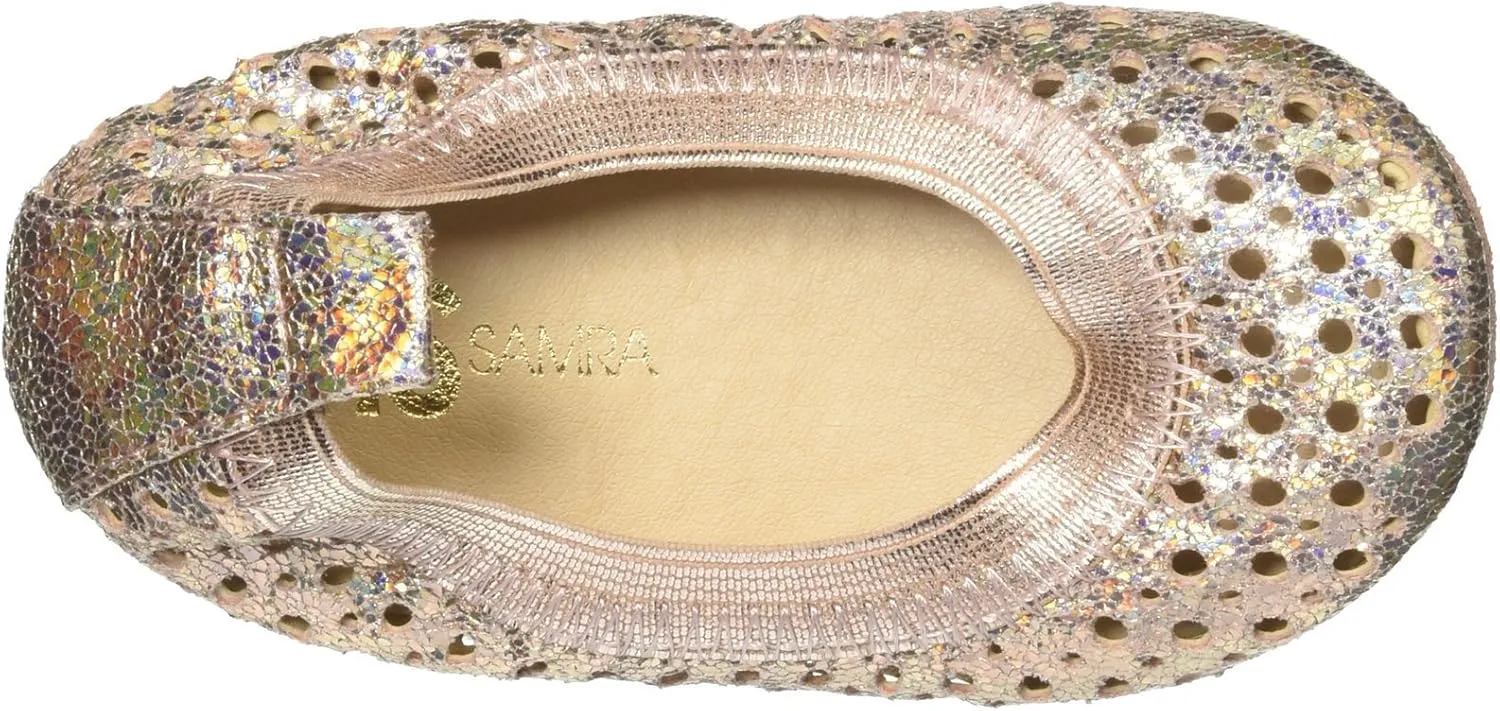 Yosi Samra Unisex-Child Sammie Iridescent Crinkle-K